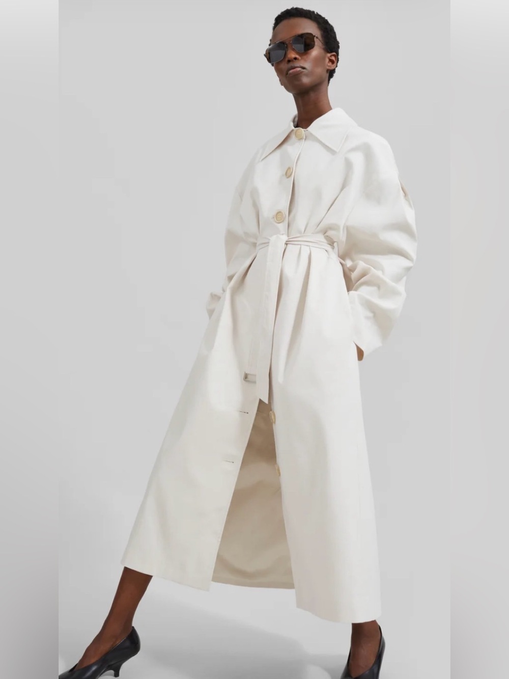 The Frankie Shop CALLYN TRENCH COAT - LIGHT BEIGE